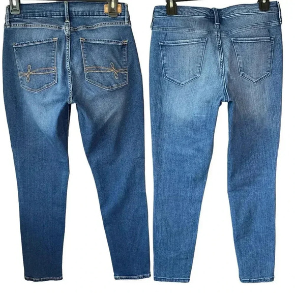 Levi's Mossimo Bundle of Two Denim Blue Jeans Skinny Mid Rise Stretchy Sizes 6S - Picture 2 of 15